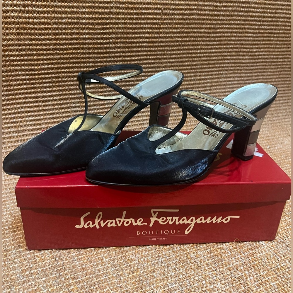 Salvatore Ferragamo Black Heeled Sandals